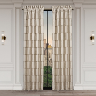 J. Queen New York Brando - Flax 84 Window Panel Pair