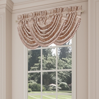 J. Queen New York Fiorello Window Waterfall Valance, Blush