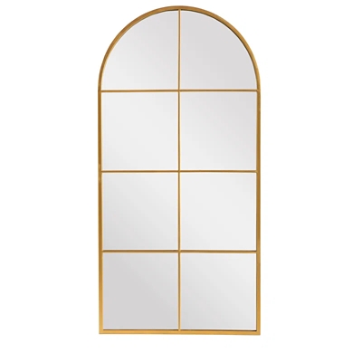 Dulcea Medium Arched Wall Mirror, Gold, large