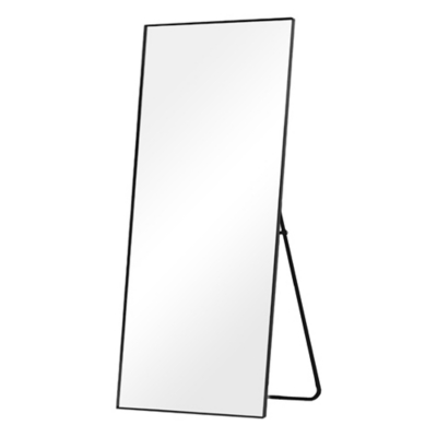 Dulcea 59" Tall Framed Full Length Mirror, Black, large