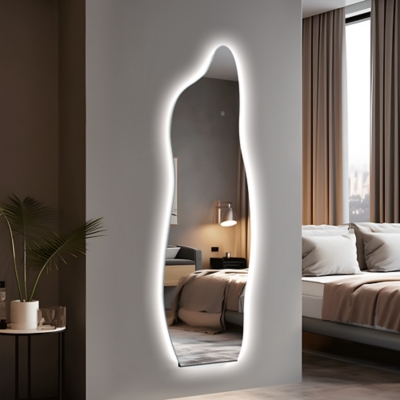 Dulcea Medium LED Full Length Irregular Mirror, , rollover