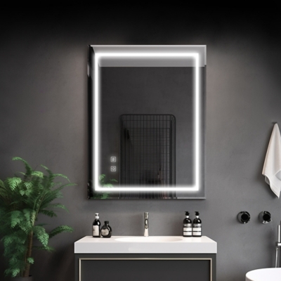 A600081581 Dulcea Large LED Rectangular Frameless Wall Mirror sku A600081581