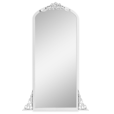 Dulcea Carved Full Length Mirror, White, large