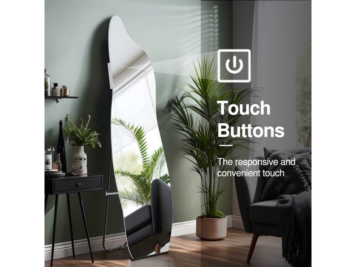 Dulcea Large LED Full Length Irregular Mirror | Ashley