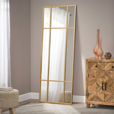 Dulcea Small Arched Frame Wall Mirror, Gold