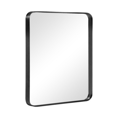 Dulcea Large Deep Frame Wall Decorative Mirror, Black, large
