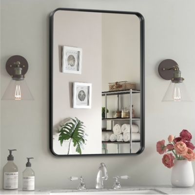 A600081623 Dulcea 38 Tall Decorative Mirror, Black sku A600081623