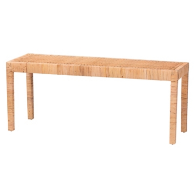 bali & pari Abelia Natural Rattan Long Bench, , large