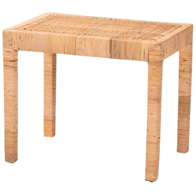 bali & pari Abelia Natural Rattan Short Bench, , large