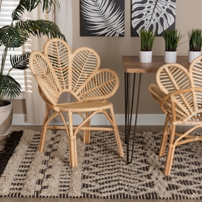 A600081646 bali & pari Bianca Rattan Flower Chair, Natural Br sku A600081646