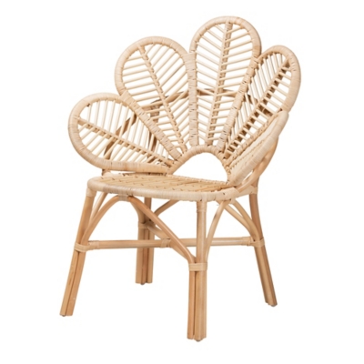 bali & pari Bianca Rattan Flower Chair, , large
