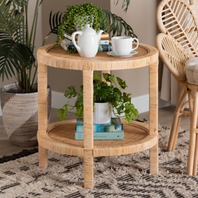 A600081656 bali & pari Bella Natural Rattan End Table, Natura sku A600081656