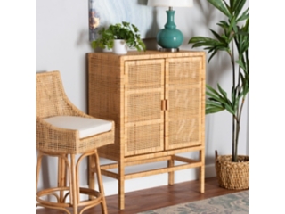 bali & pari Vivan Rattan Storage Cabinet