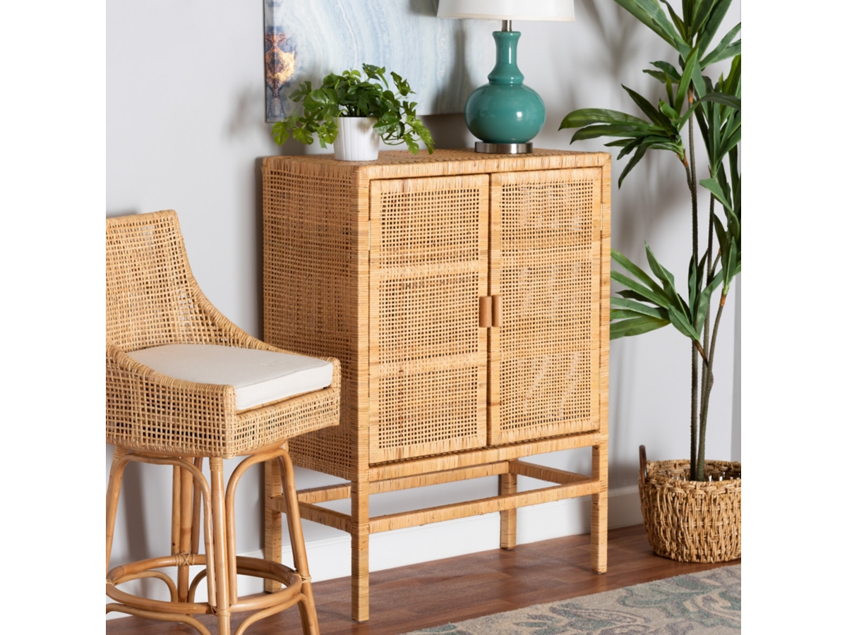 【送料無料】Nature Living Cabinet W8550 Capri 4 Drawer 4 Door Sideboard Weathered Nature Pinewood