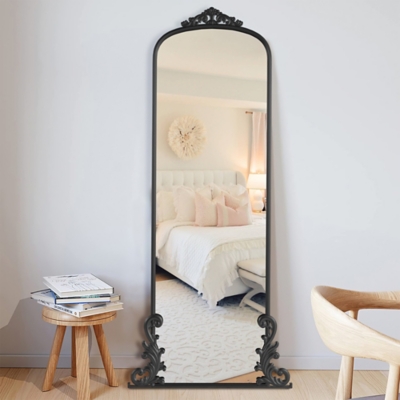 Faith Arch Floor Mirror, Black