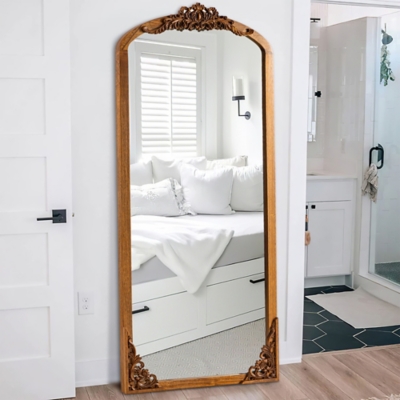 A600081672 Delfina 69 Tall Carved Full Length Mirror, Gold sku A600081672