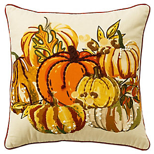 Rizzy Home Vibrant Pumpkins Pillow, , large