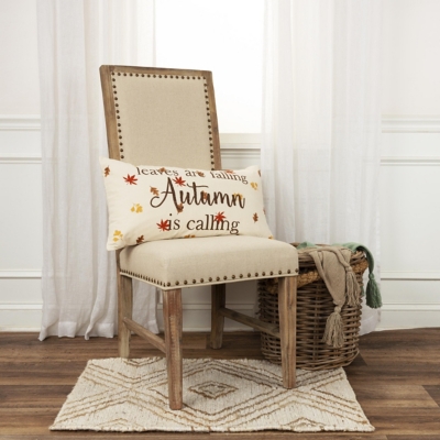 Rizzy Home Leaves Falling Pillow | Ashley