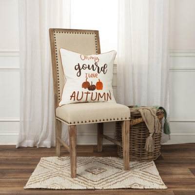 Rizzy Home Oh My Gourd Pillow, Multi