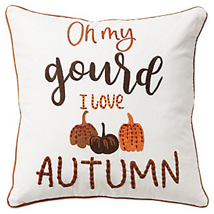 Rizzy Home Oh My Gourd Pillow, , large