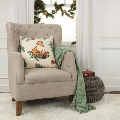 Rizzy Home Fox Pillow, Multi