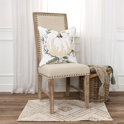 A600081726 Rizzy Home Frosted Pumpkin Pillow, Ivory sku A600081726