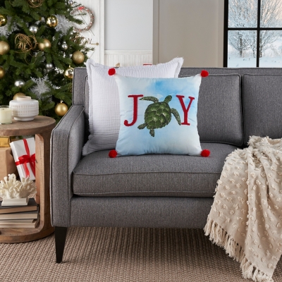 Mina Victory Joy Sea Turtle Throw Pillow, , rollover
