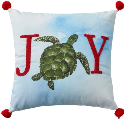 Mina Victory Joy Sea Turtle Throw Pillow, , large