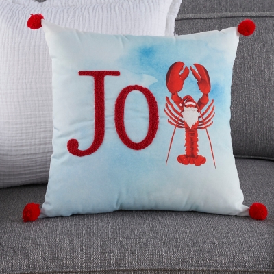 Mina Victory Joy Lobster Throw Pillow, , rollover
