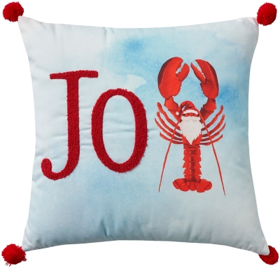Mina Victory Joy Lobster Throw Pillow, , large