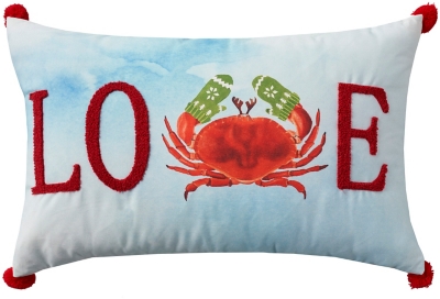 Mina Victory Love Crab Throw Pillow, , large