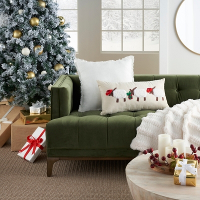 Mina Victory Sheep Throw Pillow, , rollover