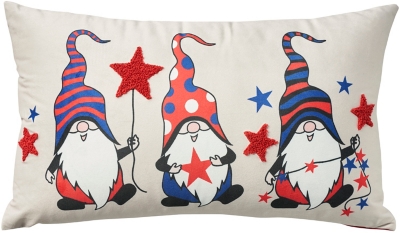 Mina Victory Americana Gnomes Throw Pillow, , large