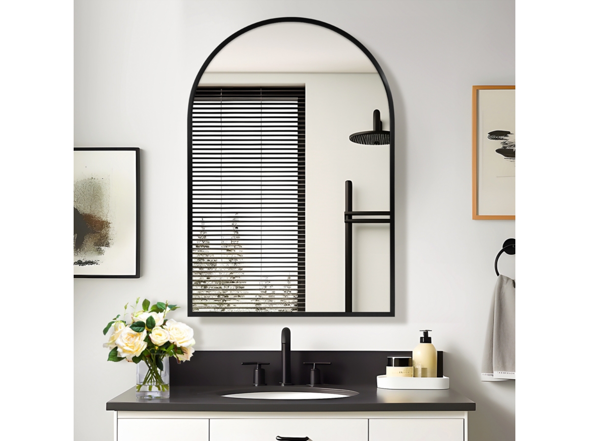 LuminareView Arched Recessed/Surface Mount Medicine Cabinet with Mirror