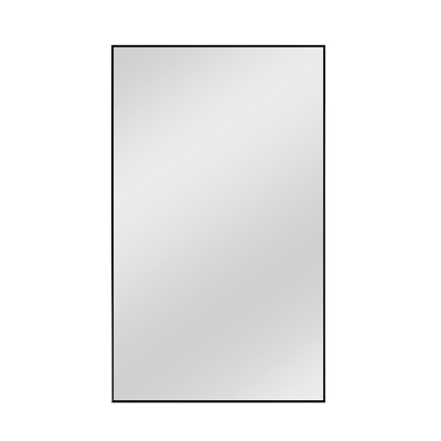 LuminareView Rectangular Framed Bathroom Wall Mirror, Black, large