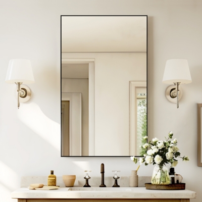 A600081989 LuminareView Rectangular Framed Bathroom Wall Mirr sku A600081989