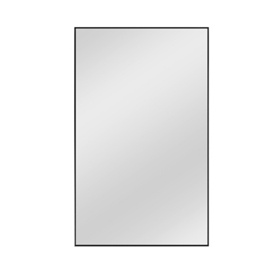 LuminareView Rectangular Framed Bathroom Wall Mirror, Black, large