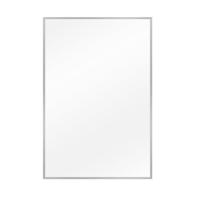 LuminareView Rectangular Framed Bathroom Wall Mirror, Silver, large