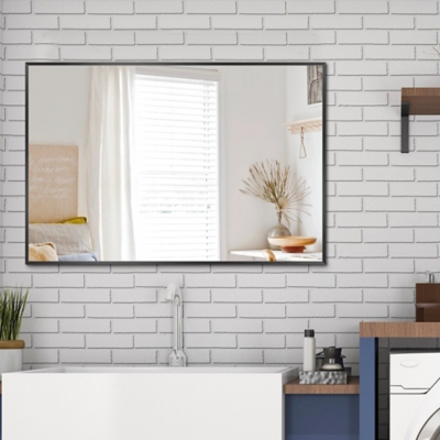 A600081998 LuminareView Rectangular Framed Bathroom Wall Mirr sku A600081998