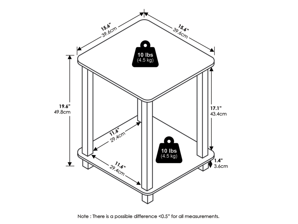 Furinno Simplistic End Tables (Set of 2) | Ashley