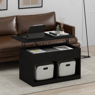 Furinno Jensen Lift Top Coffee Table, Americano, rollover