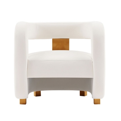 Manhattan Comfort Amirah Accent Chair, White, large