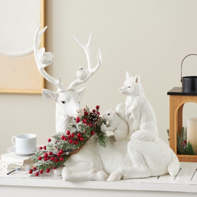 A600082148 Bayberry Lane Forest Holiday Sculpture, White sku A600082148