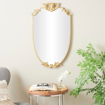 Bayberry Lane Shield Wall Mirror, Gold