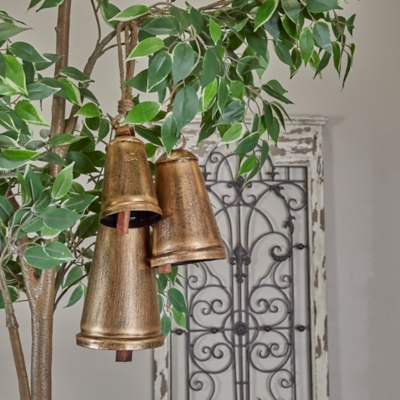 Bayberry Lane Cow Bells with 3 Bells and Rod, Bronze