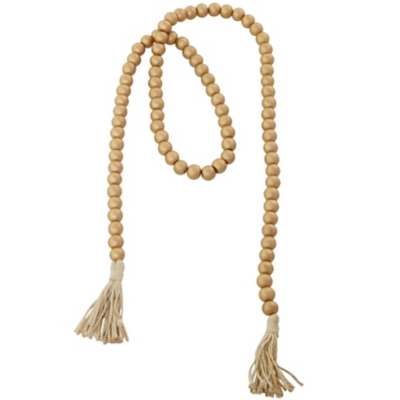 Bayberry Lane Carved Garland with Fringe Tassel, Gold, large