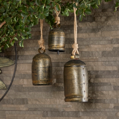 A600082210 Bayberry Lane Cow Bells with Hanging Rope Set of 3 sku A600082210