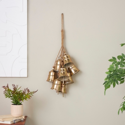 A600082219 Bayberry Lane Cluster Bells with Hanging Rope, Gol sku A600082219