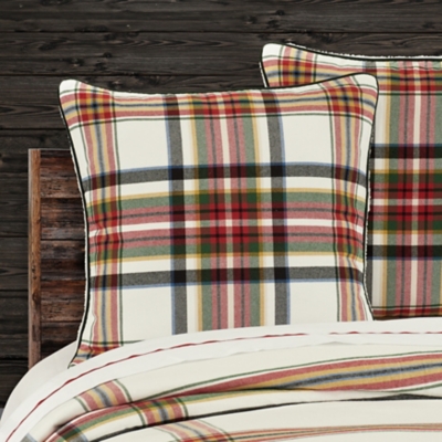 A600082223 J. Queen New York Christopher Plaid Euro Sham, Red sku A600082223