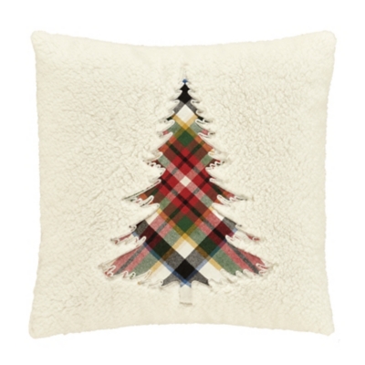 J. Queen New York Christopher Plaid Square Embellished Decorative Throw Pillow, , large